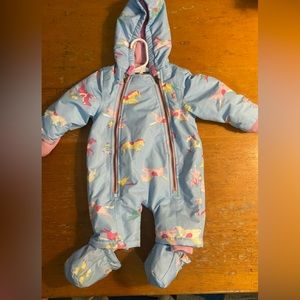 Joules infant waterproof fleece lined snowsuit 0-3 new
